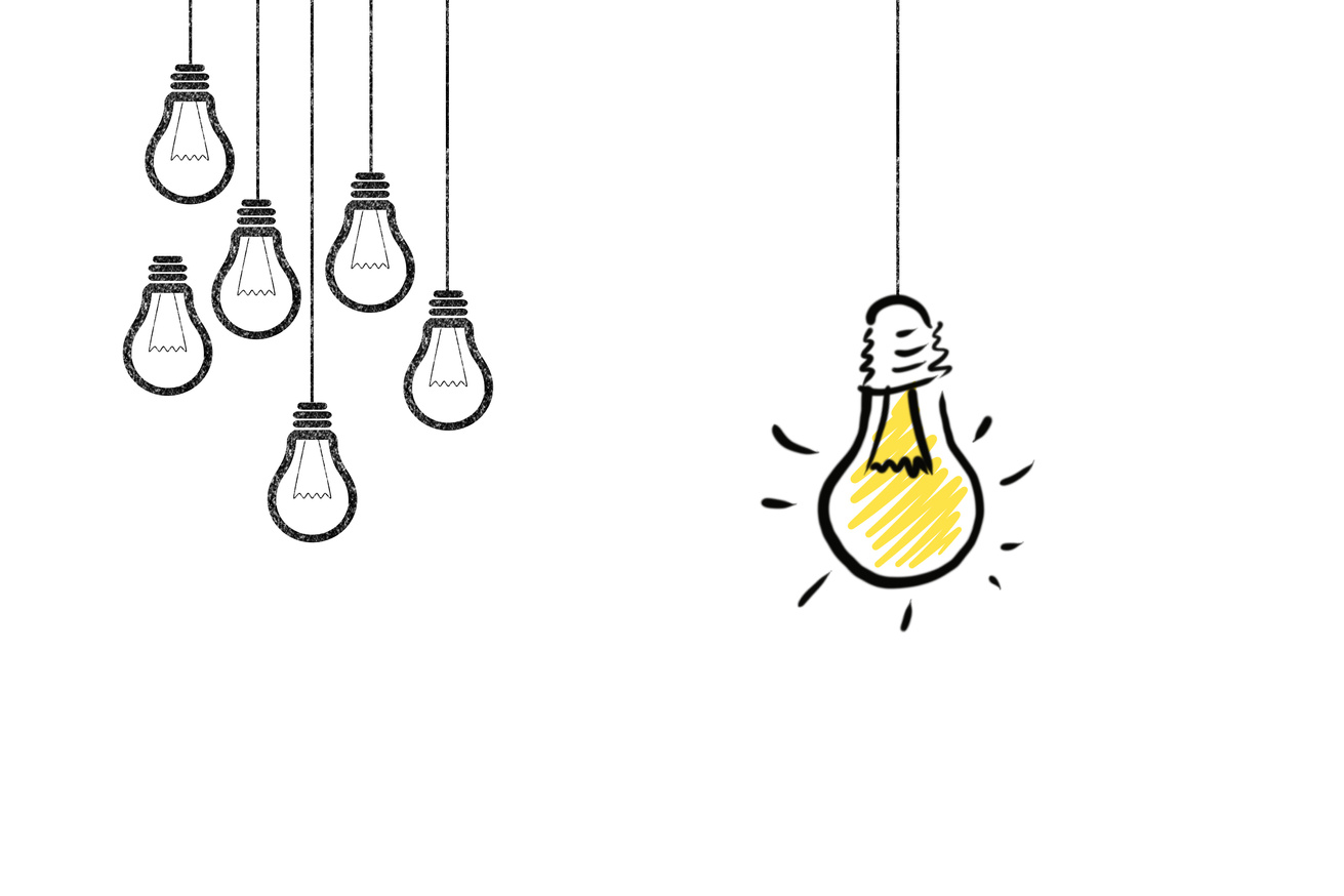 New creative idea light bulb